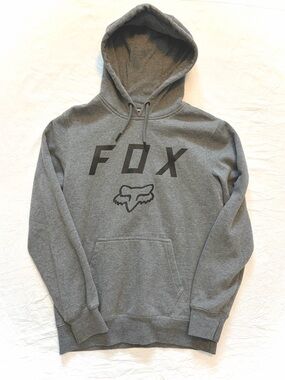 Fox Men's Heather Gray Pullover Hoodie with Logo